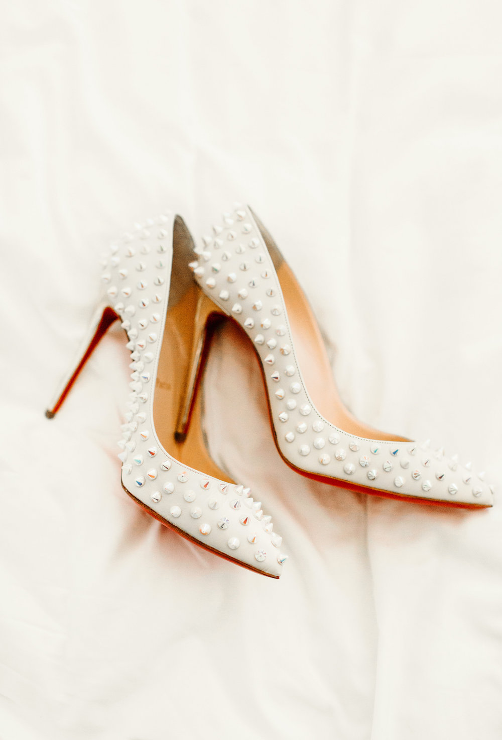 Bridal studded Christian Louboutin heels
