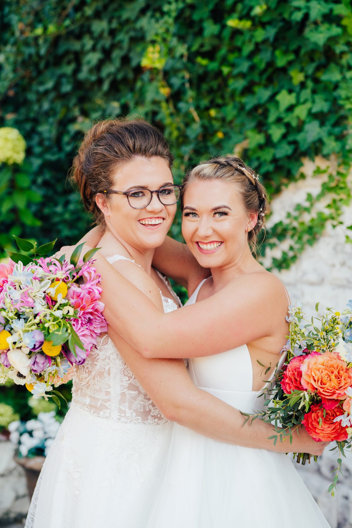 Lesbian wedding portrait northwest arkansas