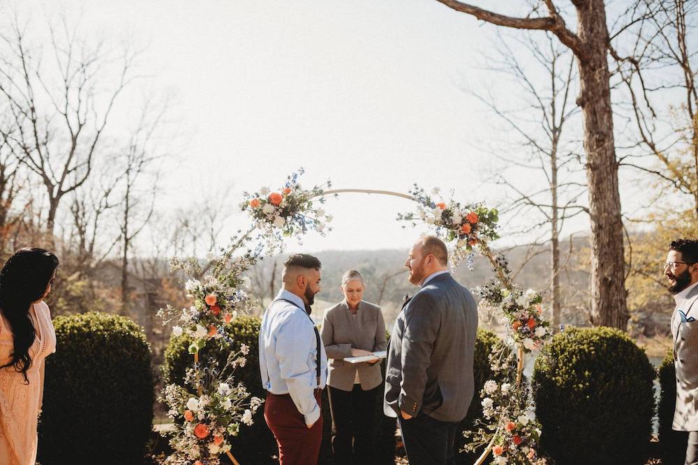 Gay couple wedding in Northwest Arkansas
