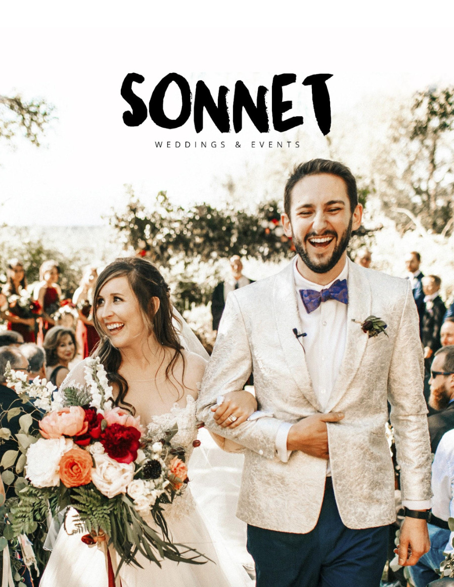 Sonnet Weddings planning packages cover page
