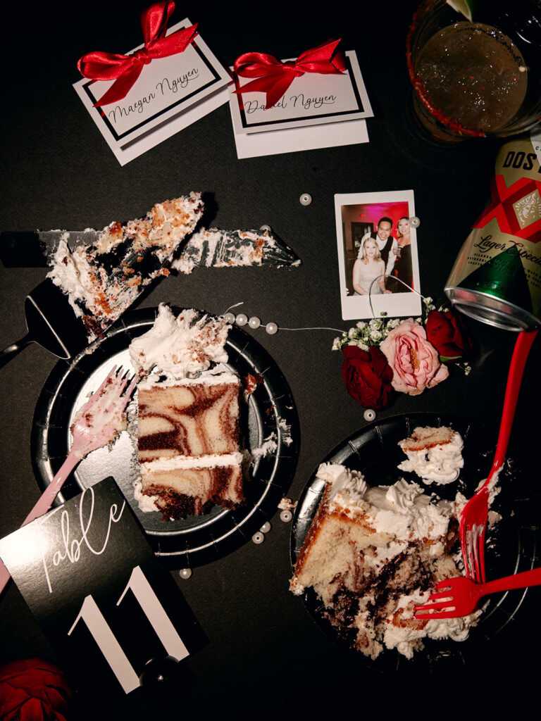 Lubbock wedding end of the night flatlay