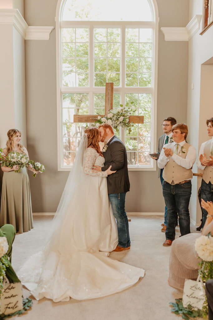 Livingroom wedding in Lubbock, Tx