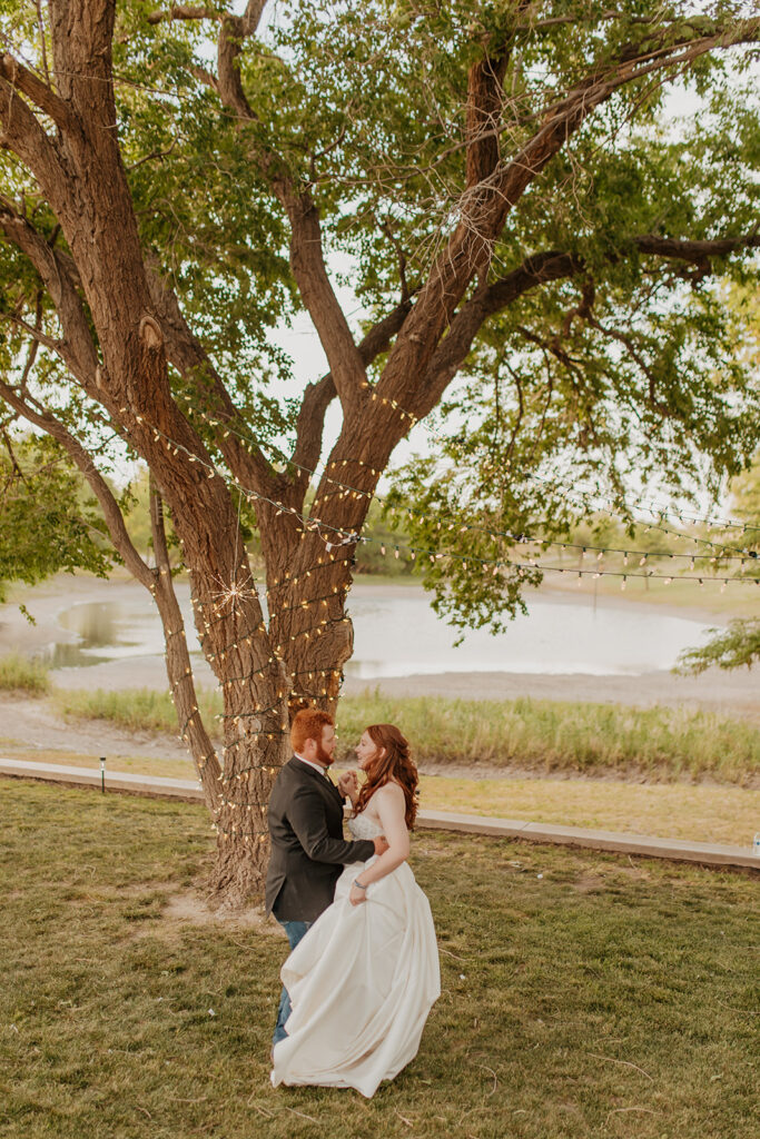 outdoor first dance at a wedding in Lubbock, Texas